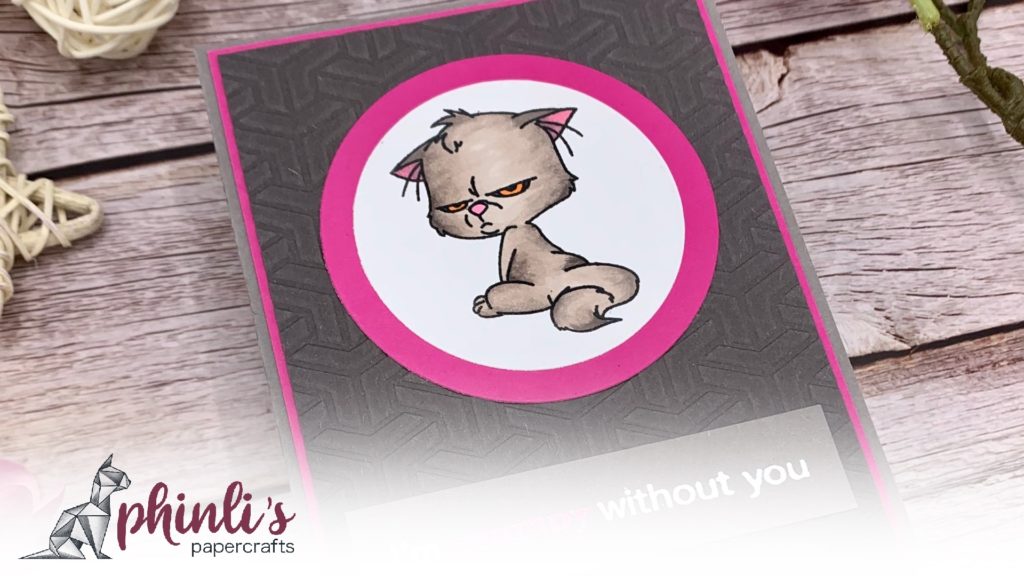 c.c. designs embossed card «i'm grumpy without you»