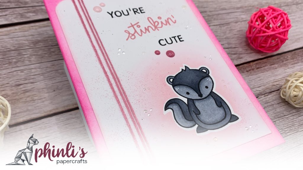 lawn fawn cutie card «you’re stinkin' cute»