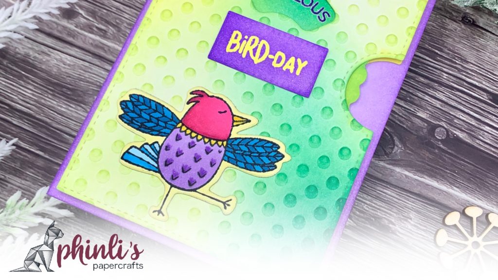 lawn fawn reveal wheel card «bird-day»