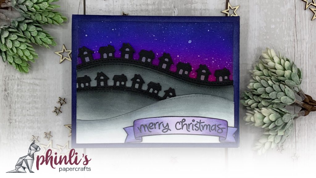 lawn fawn winter wonderland led-card «merry christmas»