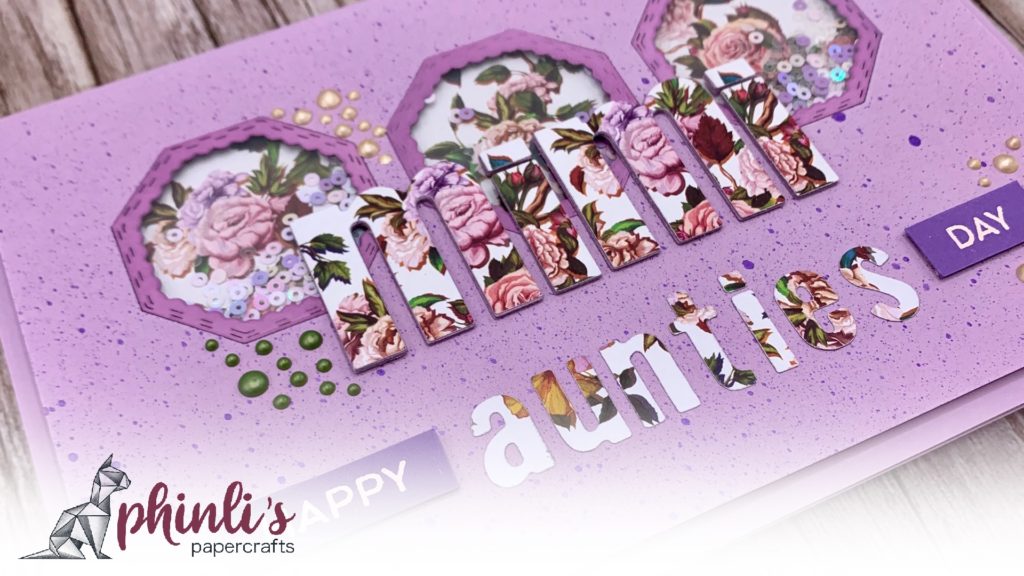 shaker card «happy aunties day»