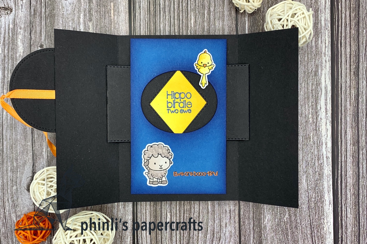 c.c. designs shutter card «hippo birdie two ewe»