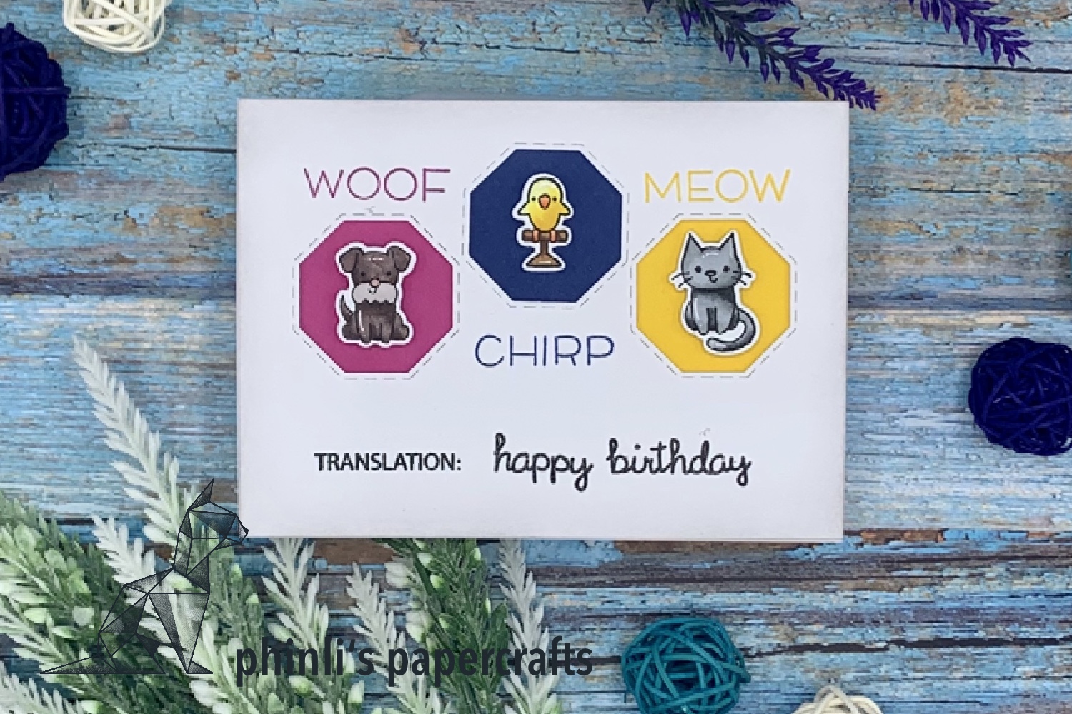 lawn fawn «pets wishing happy birthday»