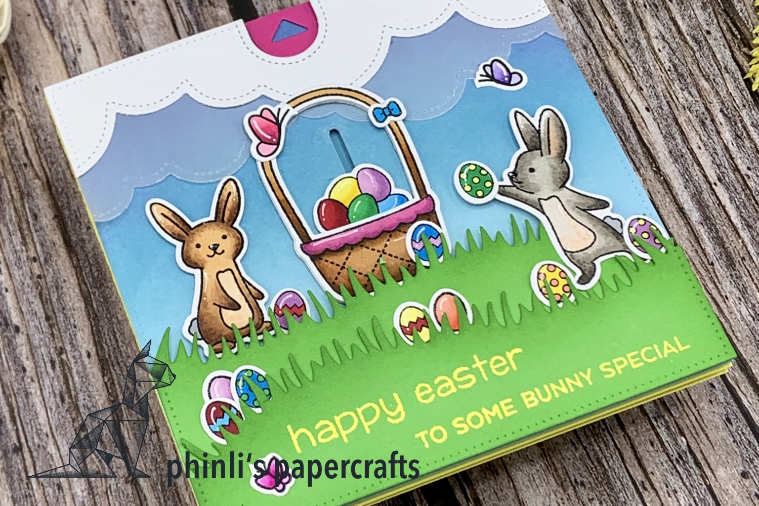 surprise pull tab easter card «happy easter to some bunny special»