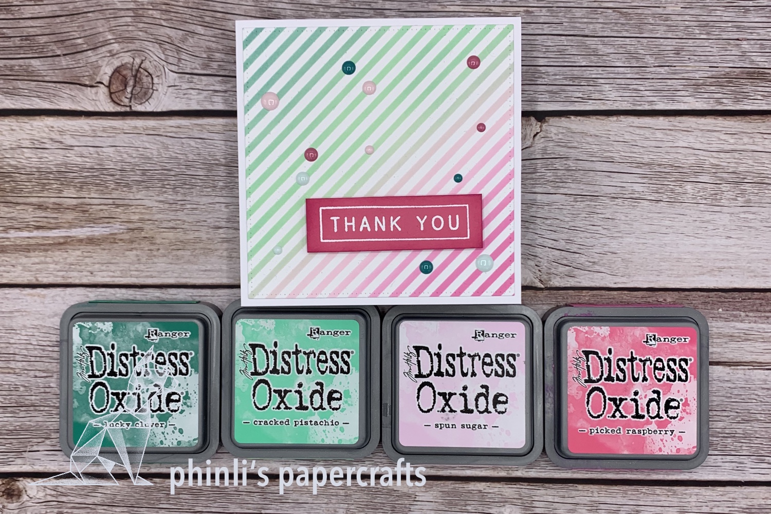 simple thank you card «striped thank you»