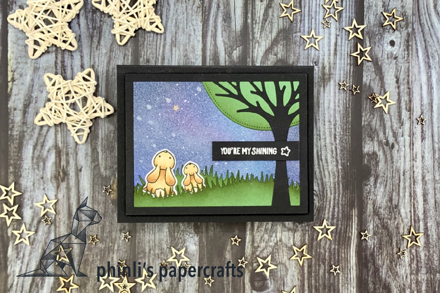 lawn fawn sparkling led-card «you're my shining star»