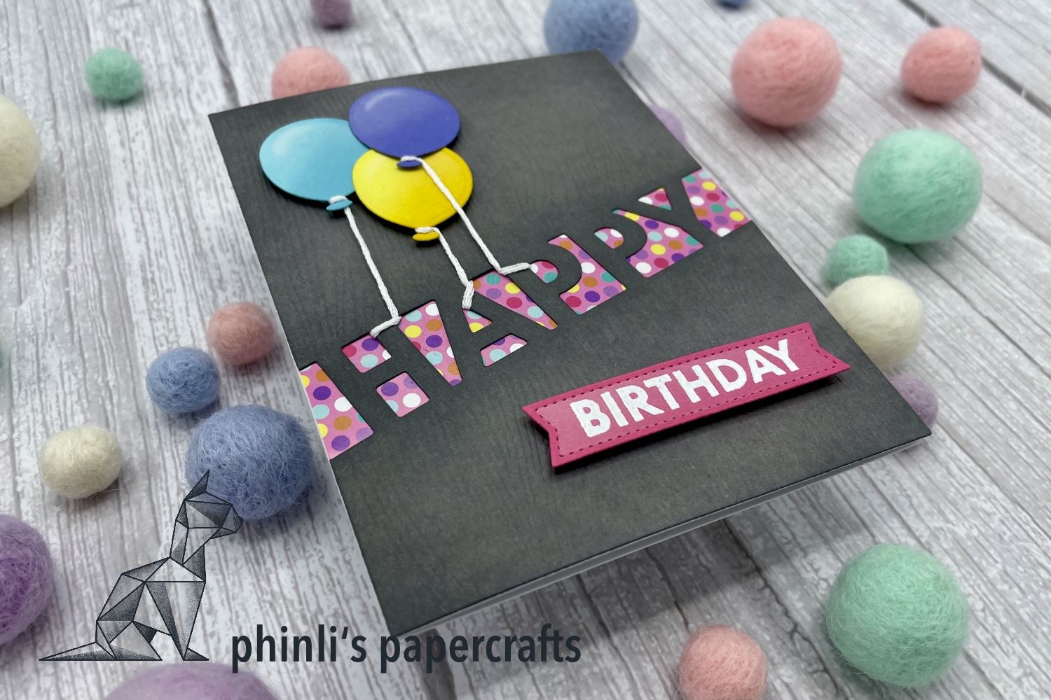 «pastel balloons» birthday card feat. taylored expressions & more..