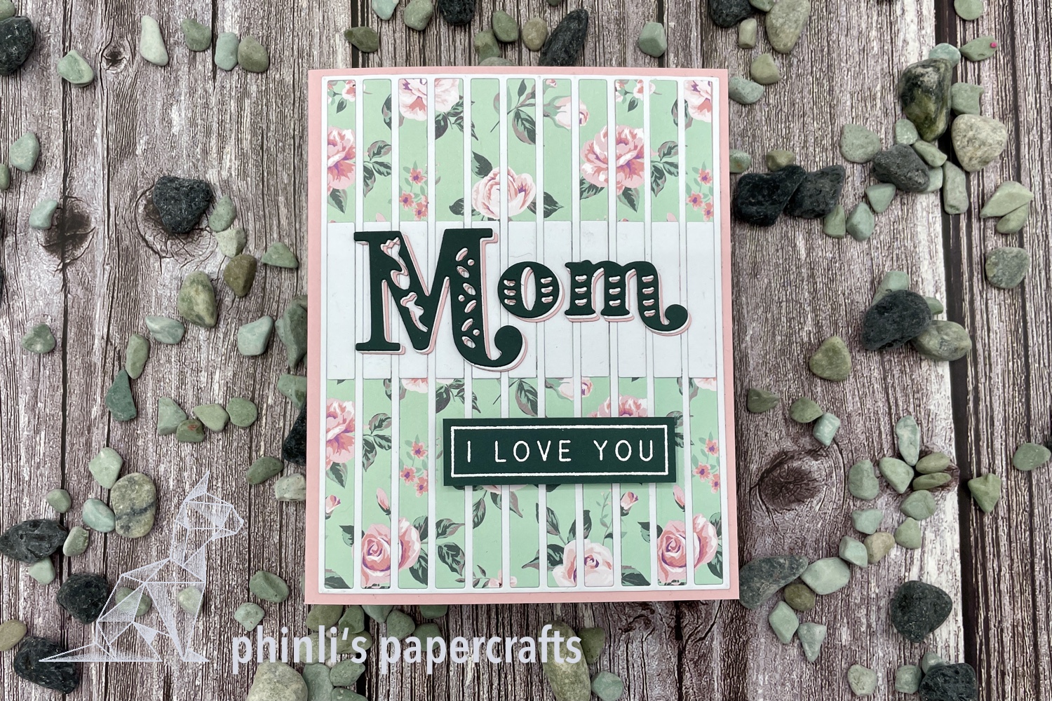 pinkfresh studio mother’s day card «mom - i love you»